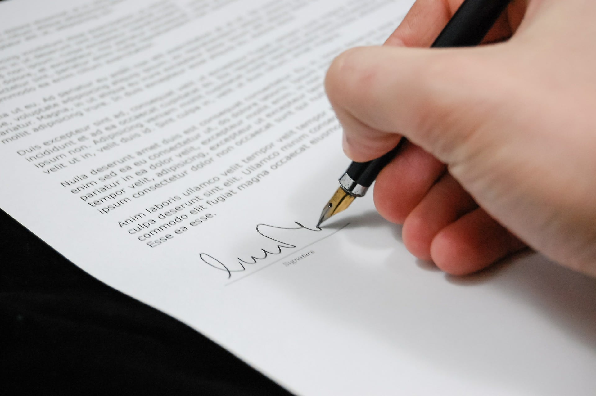 Podepsat smlouvu o rychlé půjčce